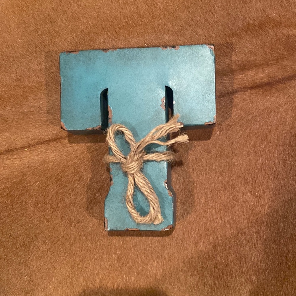 Turquoise “T” Wall Art